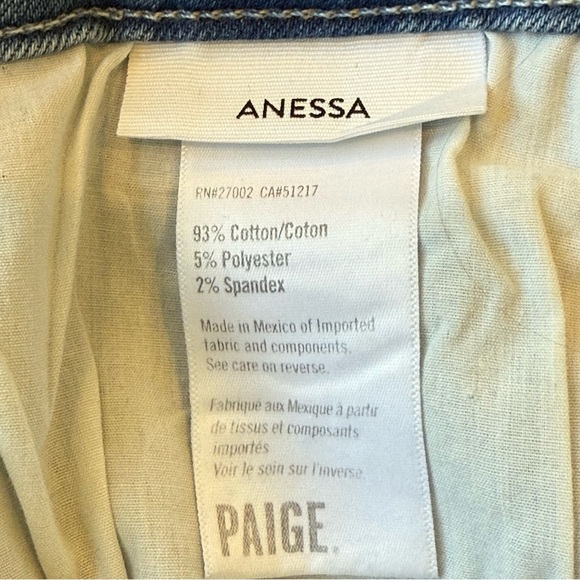 PAIGE Anessa Ankle Length Wide Leg Jeans Size 31 Helena - Picture 11 of 16
